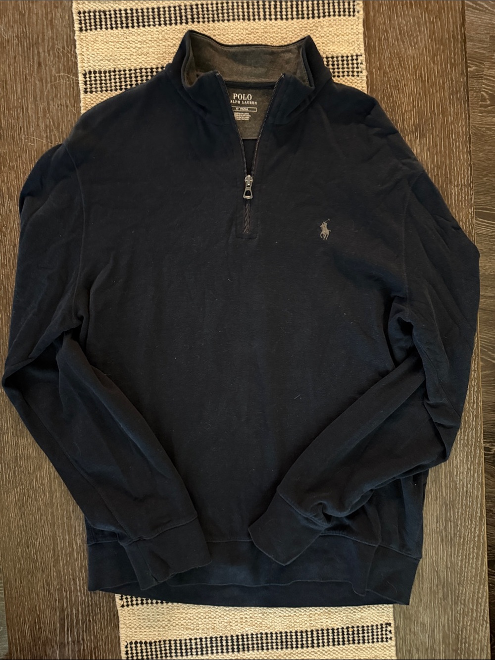 Ralph Lauren Men’s Dark Navy Half-Zip Sweater